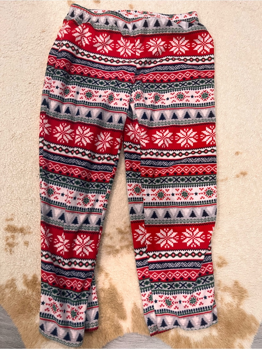 Kids Red Holiday Patterned Pajama Pants